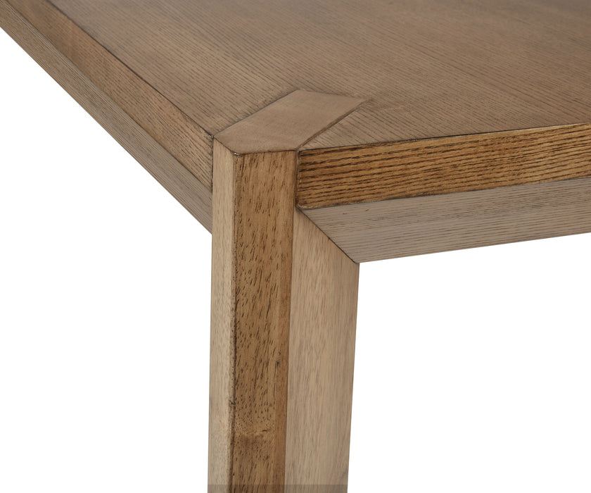 Juego de comedor rectangular Bruner de 5 piezas de 72" - marrón natural