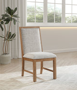 Silla auxiliar tapizada Bruner marrón natural (juego de 2)