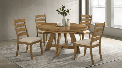 Danvers 5-piece Dining Table Set Brown Oak and Latte