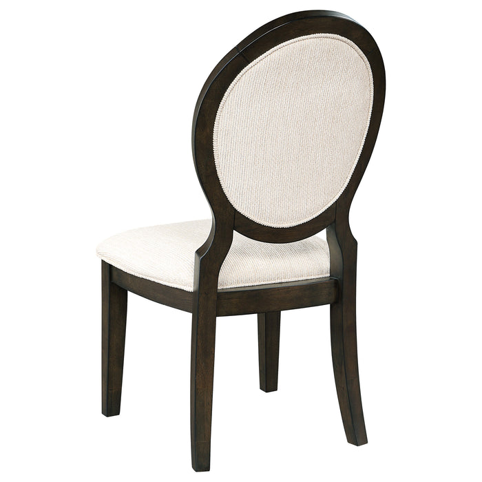 Twyla 5-piece Round Wood Dining Room Table Set Dark Cocoa