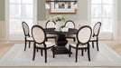 Twyla 7-piece Round Wood Dining Room Table Set Dark Cocoa