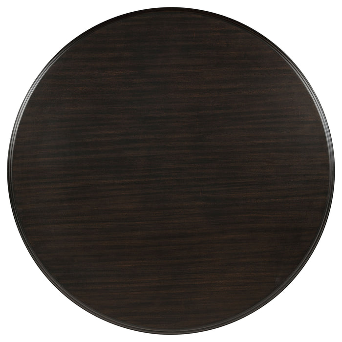 Twyla 7-piece Round Wood Dining Room Table Set Dark Cocoa