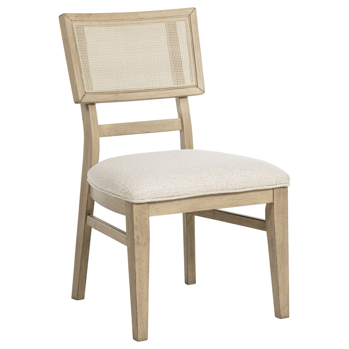 Juego de comedor rectangular de madera Kailani de 9 piezas - roble beige