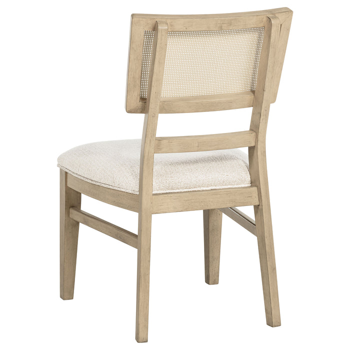 Juego de comedor rectangular de madera Kailani de 9 piezas - roble beige