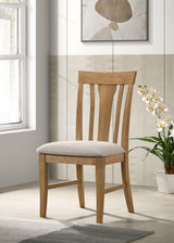 Silla auxiliar para comedor Hartville marrón claro natural (juego de 2)