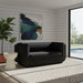 Kimora 64.5" Linen Textured Fabric Upholstered Loveseat