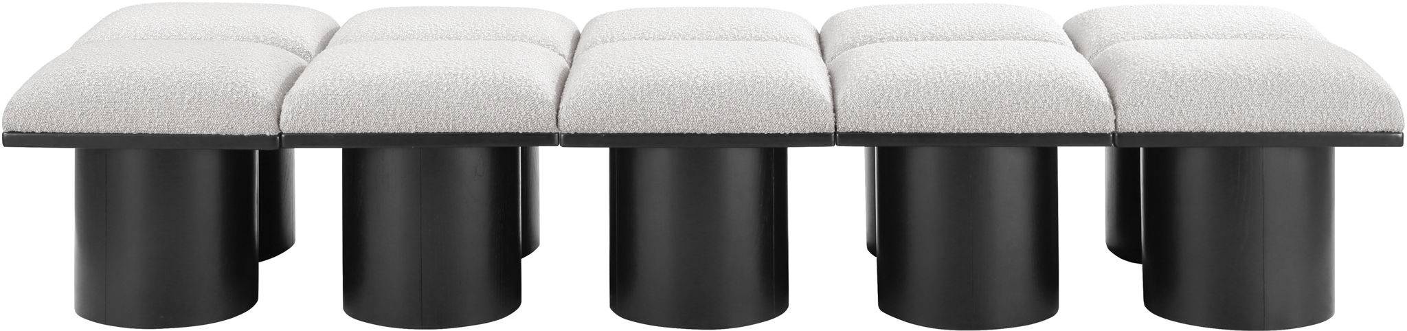Pavilion Boucle Fabric Upholstered 10pc. Modular Bench