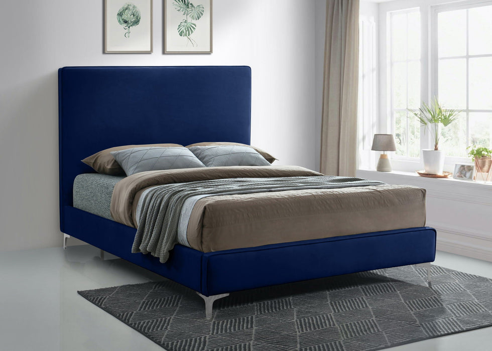 Geri Velvet Upholstered Bed