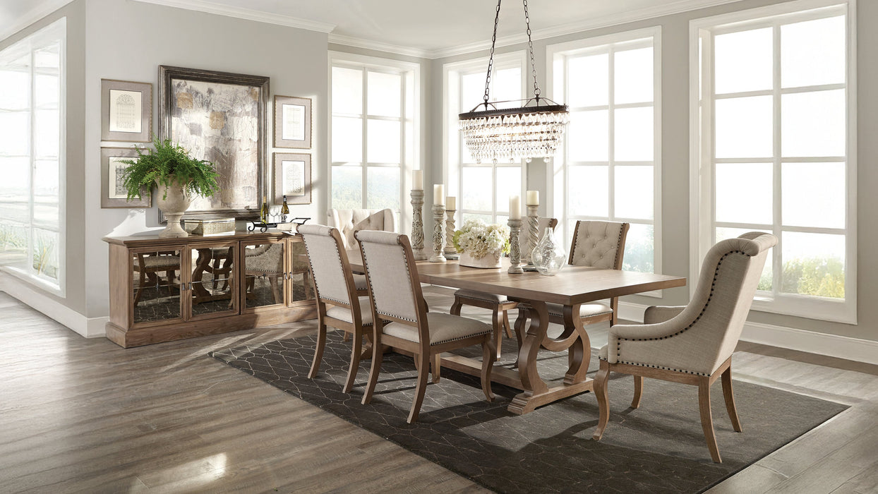 Brockway 7-piece Extension Leaf Dining Set Barley Brown