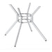 Steele Spoke Metal Dining Table Base Chrome