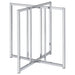 Pace Geometric Metal Dining Table Base Chrome