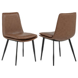 Ortega Upholstered Dining Side Chair Coffee (Set of 2)