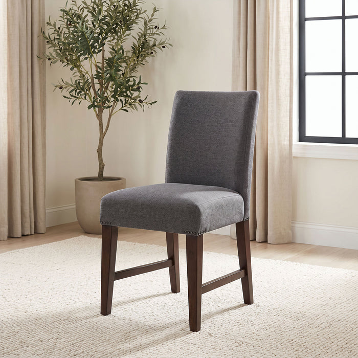 Naser Parsons Dining Side Chair Beige and Light Oak (Set of 2)