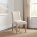 Naser Parsons Dining Side Chair Beige and Light Oak (Set of 2)