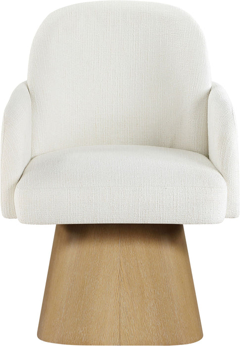 Marlowe Linen Textured Fabric Upholstered Dining Arm Chair