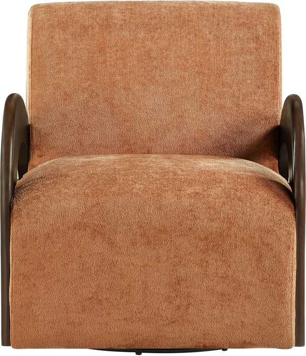 Neria Chenille Fabric Upholstered Swivel Chair