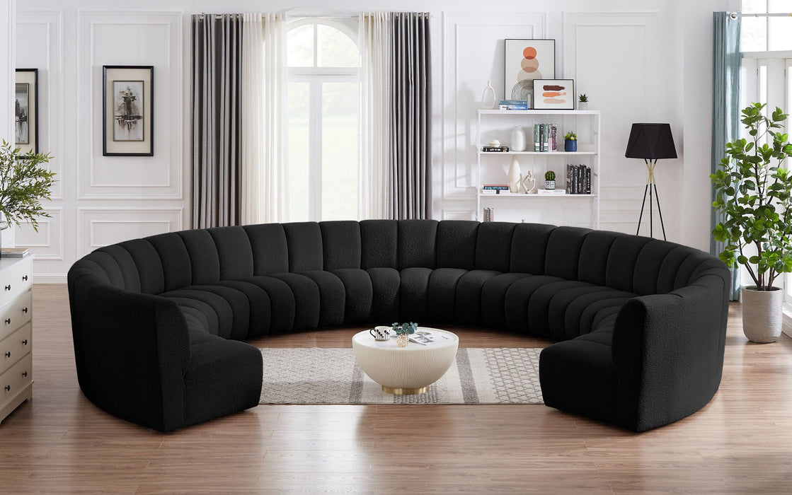 Infinity 178" Boucle Fabric Upholstered 10pc. Modular Sectional