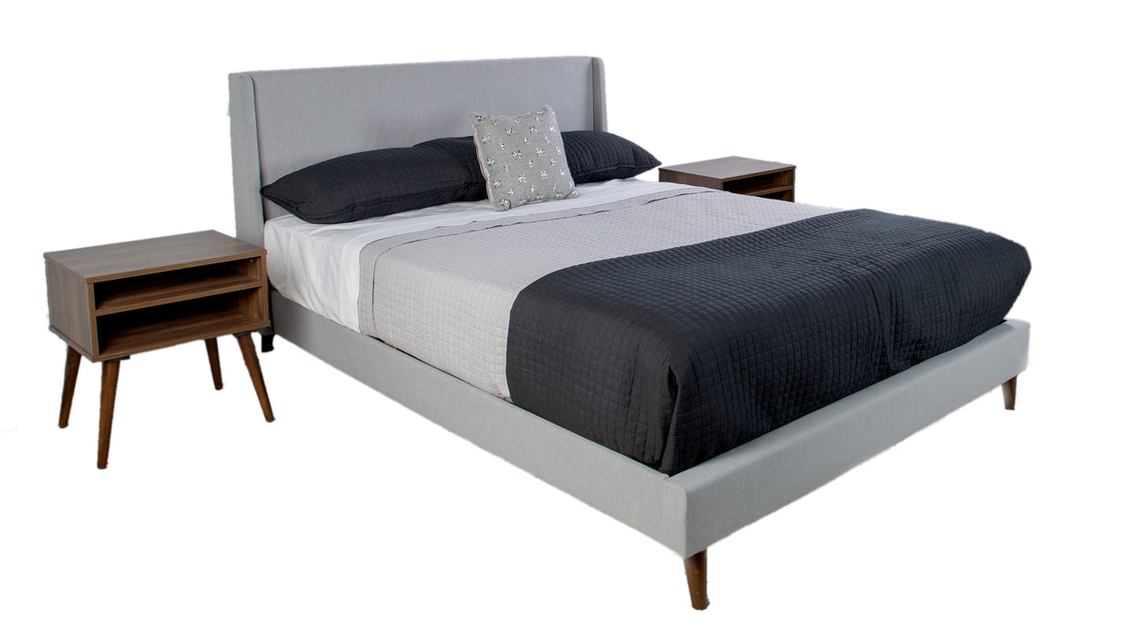 MADDISON UPHOLSTERED QUEEN BED IN A BOX W/ 2 NIGHTSTANDS 1182DS-105
