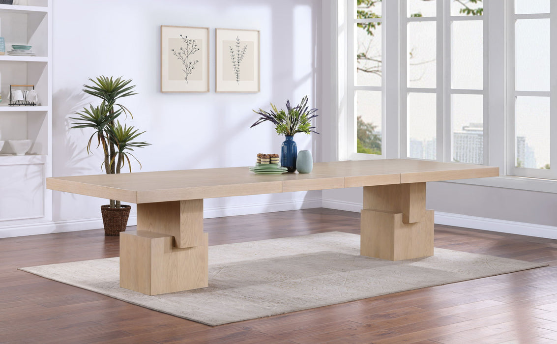 Anzio 96" / 120" / 144" Oak Veneer Extendable Dining Table