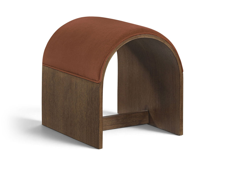 Sable Velvet Performance Fabric Upholstered Bench