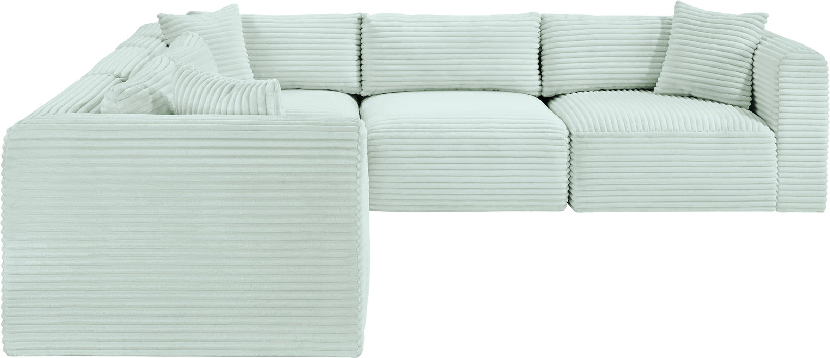 Shaggy 109" Corduroy Performance Fabric Upholstered Modular Sectional