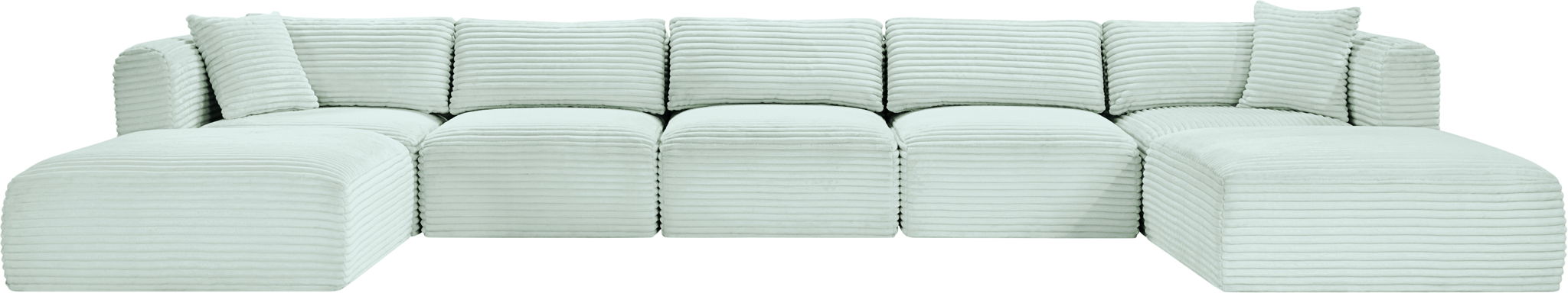 Shaggy 171" Corduroy Performance Fabric Upholstered Modular Sectional