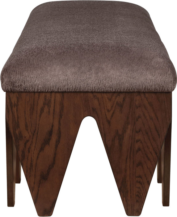 Altair Velour Fur Fabric Upholstered Bench