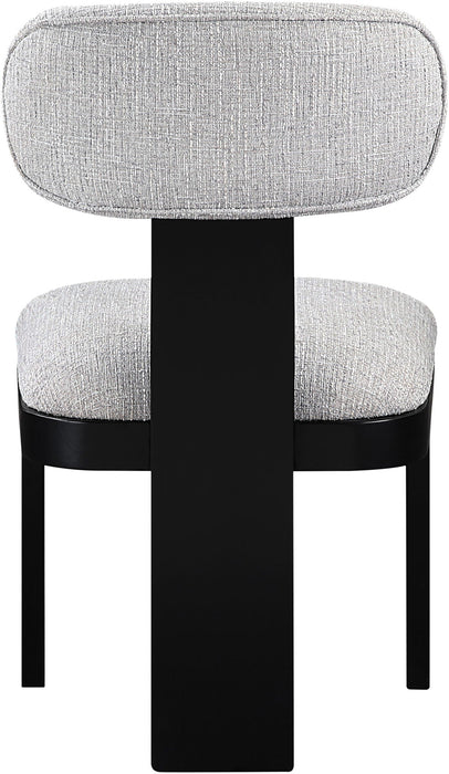 Timbra Linen Textured Fabric Upholstered Dining Chair