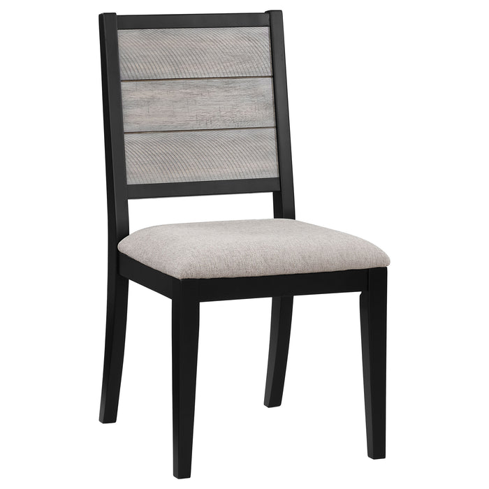 Elodie 7-piece Rectangular Extension Leaf Dining Set Grey and Black