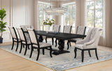 Sillón de comedor tapizado Phelps Tan Distressed Noir (Juego de 2)
