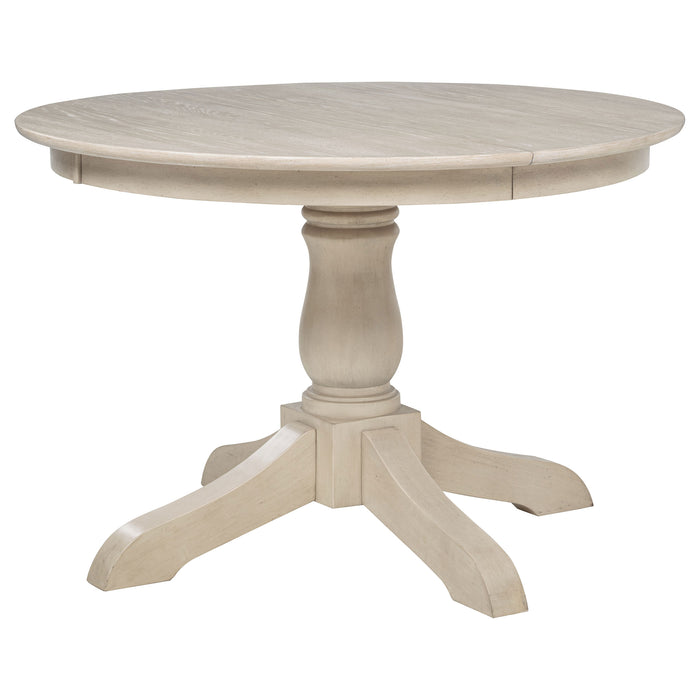 Juego de comedor ovalado con hoja extensible Orrison de 7 piezas de 62" - lino