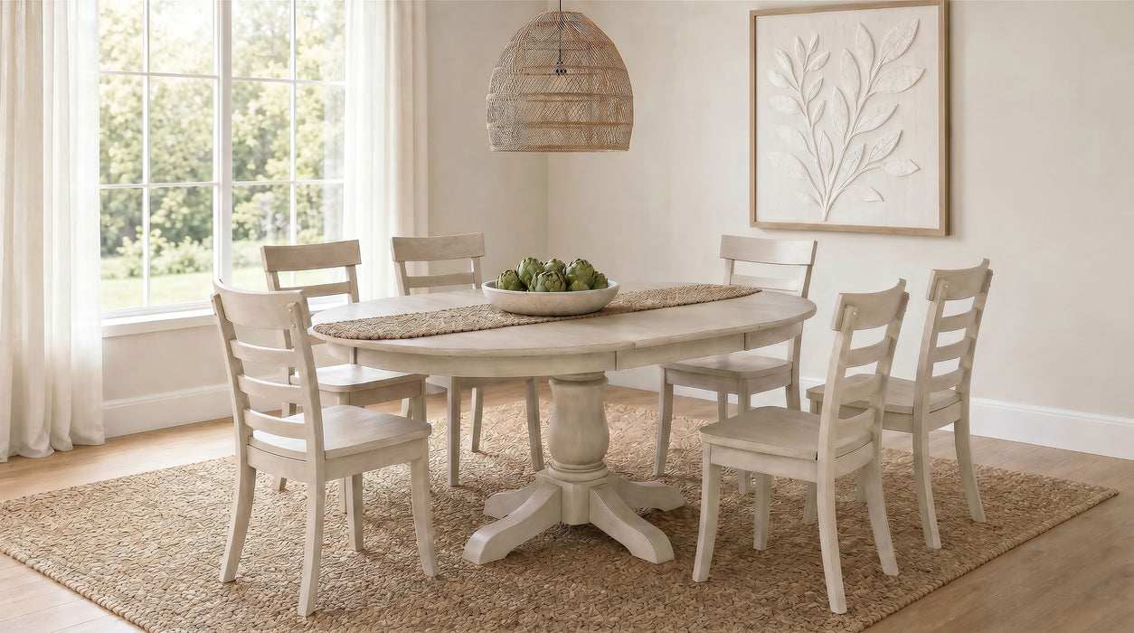 Orrison Ladder Back Dining Side Chair Linen (Set of 2)