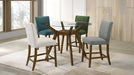 Paxton 5-piece Round Glass Top Counter Height Dining Set Beige