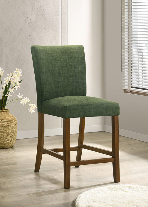 Sillas de comedor tapizadas Paxton de altura de mostrador, color beige (juego de 2)