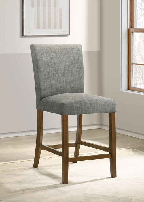 Sillas de comedor tapizadas Paxton de altura de mostrador, color beige (juego de 2)