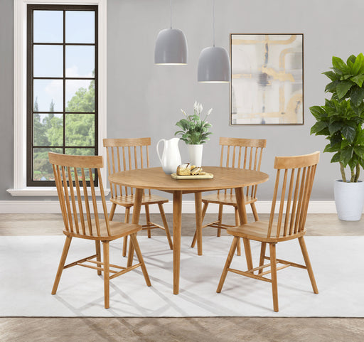 Andrews 48-inch Round Wood Dining Room Table Light Ash - Brown