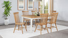 Andrews 7-piece Rectangular Dining Set Light Ash and White
