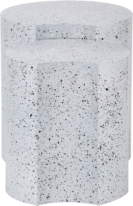 Dimple Terrazzo Pattern Iron Nesting 2pc. Modular End / Side Table