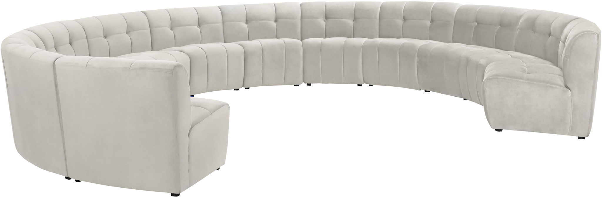 Limitless 177.5" Velvet Upholstered 12pc. Modular Sectional