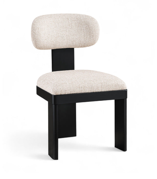Timbra Linen Textured Fabric Upholstered Dining Chair