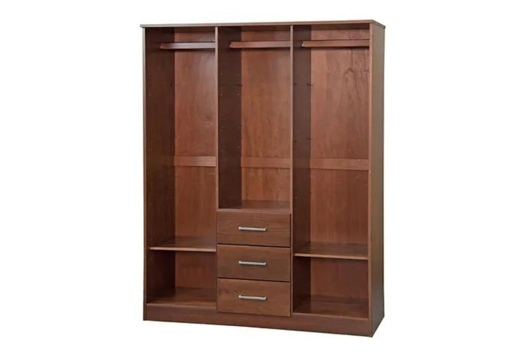 7115D - 100% Solid Wood Cosmo Wardrobe Armoire With Optional Shelves