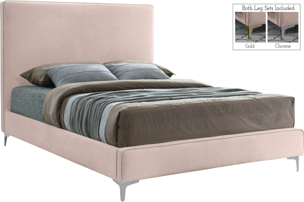 Geri Velvet Upholstered Bed