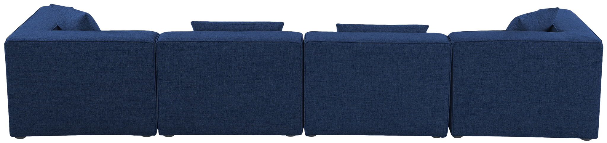 Cube 144" Fabric Upholstered 4pc. Modular Sofa