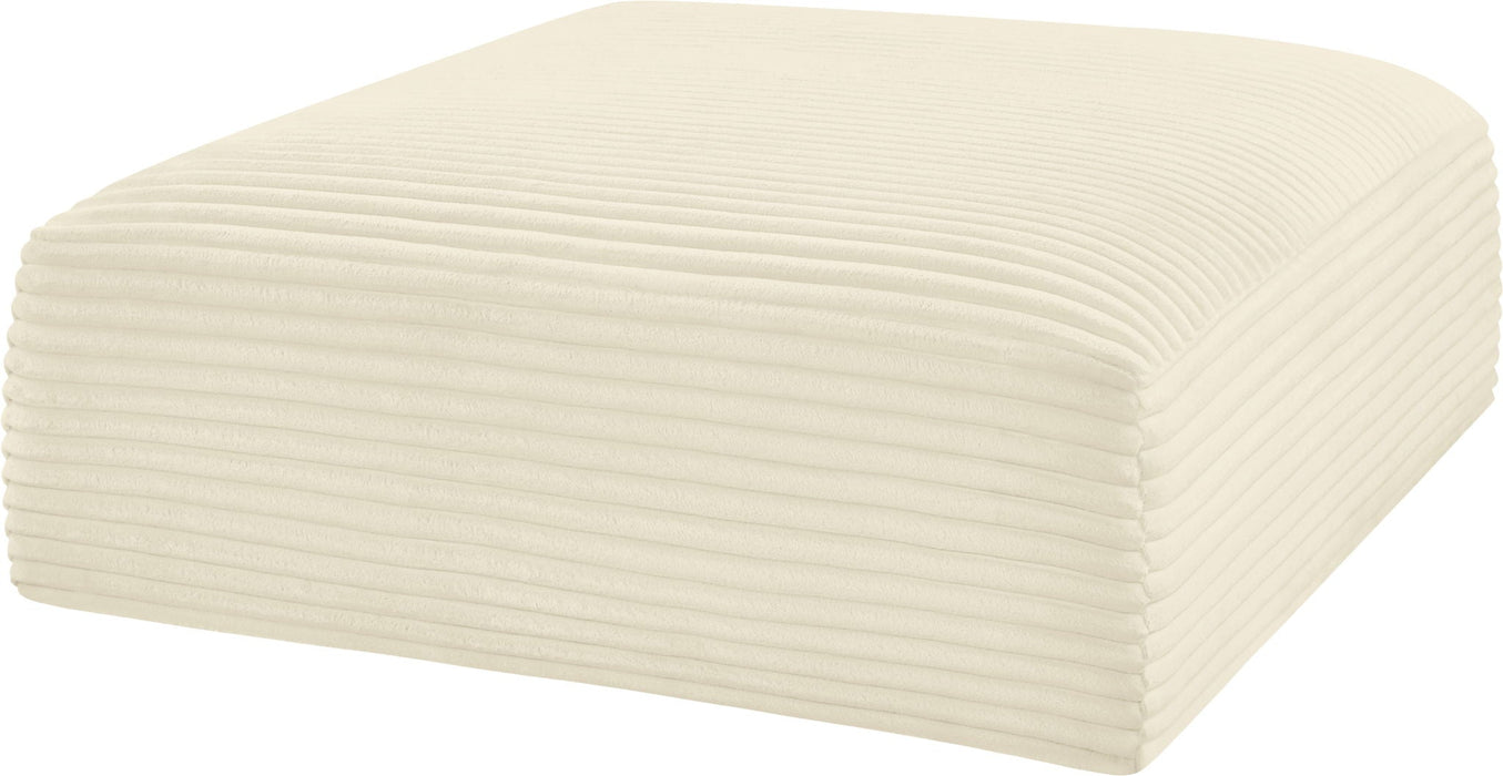 Shaggy Corduroy Performance Fabric Upholstered Ottoman