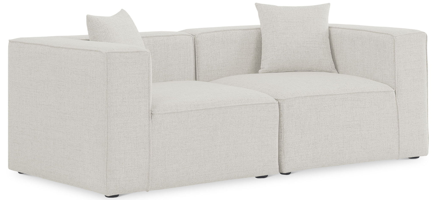 Cube 72" Fabric Upholstered 2pc. Modular Loveseat