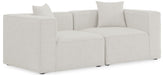 Cube 72" Fabric Upholstered 2pc. Modular Loveseat