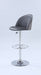 Rounded Back Pneumatic Adjustable-Height Stool 1313-AS-GRY