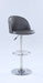 Rounded Back Pneumatic Adjustable-Height Stool 1313-AS-GRY