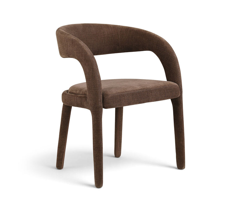 Sylvester Linen Textured Performance Fabric Upholstered Dining Chair