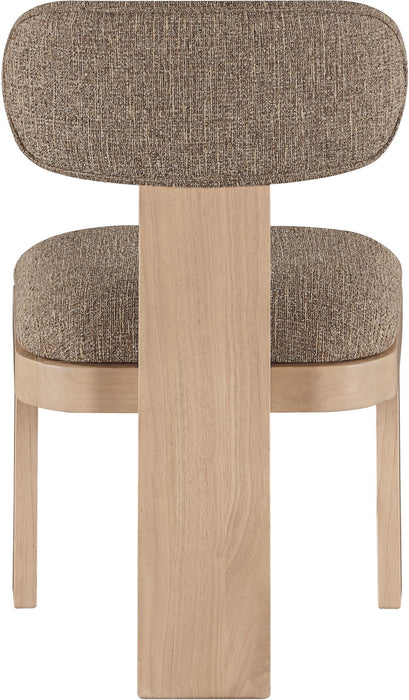 Timbra Linen Textured Fabric Upholstered Dining Chair